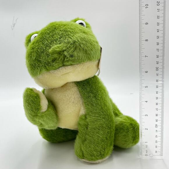Kelly Toy Vintage 11" Paw Up Waving Arm Frog Plush Green Kellytoy - Picture 2 of 8